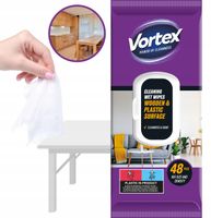 vortex chusteczki nawilżane do mebli, flip top, 48 sztuk
