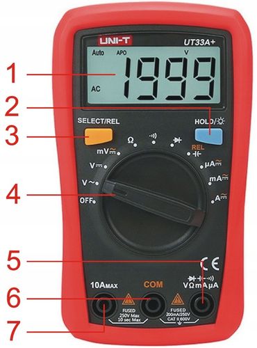 AUTOMATYCZNY Miernik PRĄDU NAPIĘCIA UT33A+ na Arena.pl