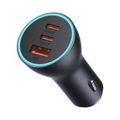 ładowarka samochodowa golden contactor pro usb + 2x usb-c 65w ciemnoszary