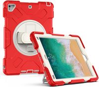 Etui do iPad 9/8/7 10.2” Pancerne z Obrotową Podstawką Czerwone