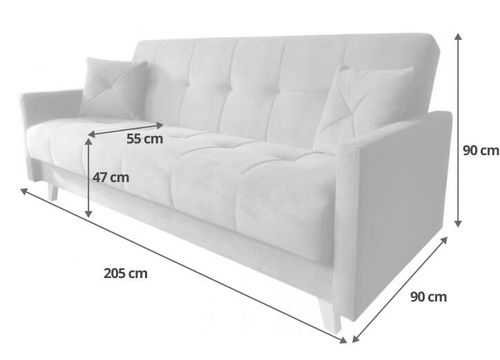 Wersalka Skandynawska Leoni Z Funkcją Spania Brązowa na Arena.pl