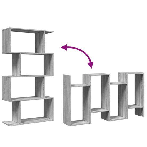 Regał przegroda, 4 poziomy, szary dąb sonoma, 70x24x129 cm na Arena.pl