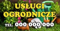 BANER REKLAMOWY projekt 130x80 USŁUGI OGRODNICZE