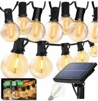 GIRLANDA SOLARNA lampki ogrodowa ŚWIETLNA łańcuch 5,5M 11 LED ŻARÓWKI