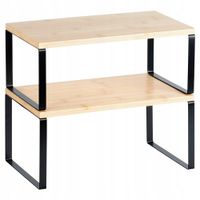 Półka Kuchenna Drewniana 33,5x19,5x16 cm / 33,5x18,5x13,5 cm 2 szt.