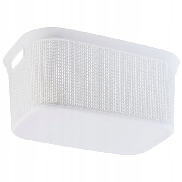 KOSZ NA BIELIZNĘ PRANIE PUDEŁKO POJEMNIK BIAŁY 27L zdjęcie 4