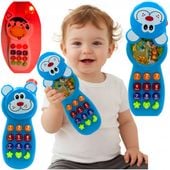 Zabawkowy telefon świecący z dźwiękiem grający kolorowy dziecięcy rozmiar