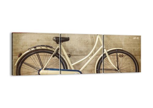 Obraz Na Płótnie - Rower Mur Tablica - 150X50 Cm - Ca150X50-3764 na Arena.pl