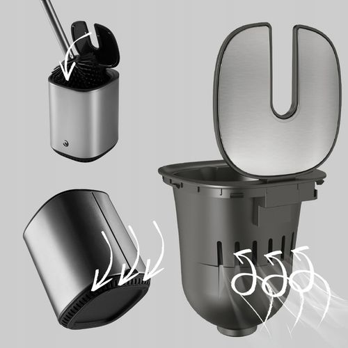 SZCZOTKA DO WC SILIKONOWA TOALETOWA UCHWYT STOJAK STAL NIERDZEWNA na Arena.pl