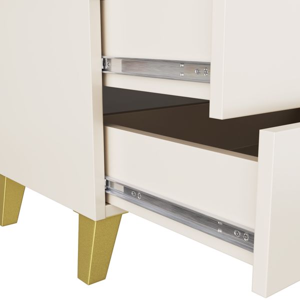 Komoda do salonu MOBI 60 cm 6 szuflad szafka glamour - kaszmir złoty zdjęcie 6