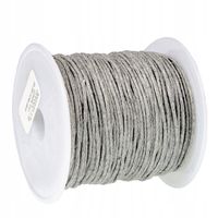 SZNUREK bawełniany woskowany 1mm jasny szary