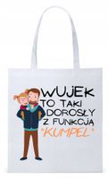 Dla Wujka Wujaszka Prezent Torba Eco Biała Shopper Z Nadrukiem Ze Zdjęciem
