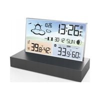 STACJA POGODOWA POGODY RADIOWA TERMOMETR HIGROMETR LCD + CZUJNIK ZEWNĘTRZNY