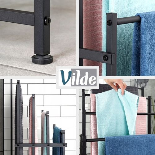 Stojak NA RĘCZNIKI 4 poziomowy wieszak łazienkowy podłogowy stojący na Arena.pl