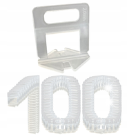 500x KLIPSY ZACISKI SYSTEM DO POZIOMOWANIA PŁYTEK 2.0 mm MOCNE DO KLINÓW