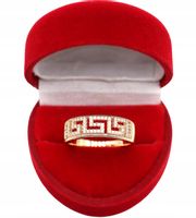 Złoty PIERŚCIONEK ze stali PL 24 USA 11 316L P479