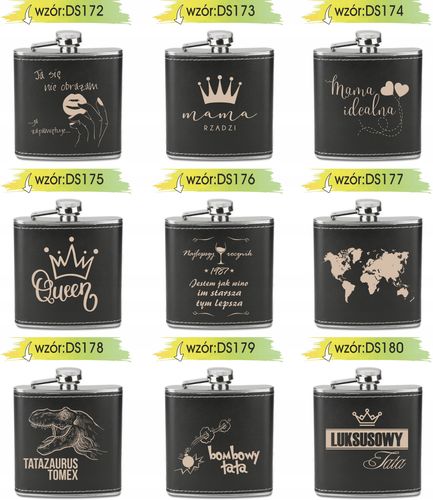 GRAWEROWANA Piersiówka 180 ml personalizowany prezent na dzień dziadka na Arena.pl