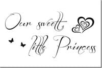 90 60CM OBRAZ NAPIS ...OUR ET LITTLE PRINCESS DRUK PŁÓTNO RAMA