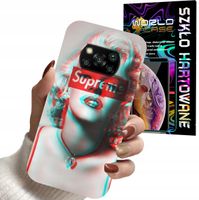 ETUI DO XIAOMI POCO X3 - Monroe MODNE KOBIECE WZORY + SZKŁO