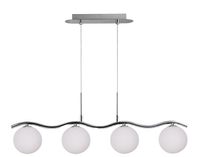 Ramon lampa wisząca chromowy 4x40W G9 klosz biały