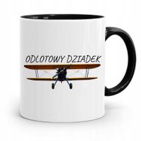 Kubek Czarny Na Dzień Dziadka Odlotowy Dziadek Z Nadrukiem Ze Zdjęciem