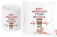 Dla Hydraulika Zestaw Poduszka + Skarbonka Z Nadrukiem Ze Zdjęciem