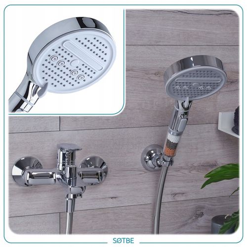 Słuchawka natryskowa pod prysznic DUŻA SOLIDNA start stop filtr kamienny na Arena.pl