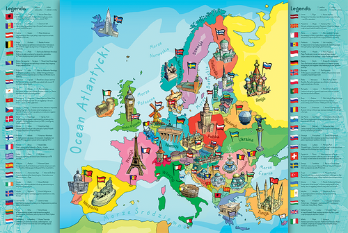 TREFL Puzzle mapa Europy 15503 na Arena.pl