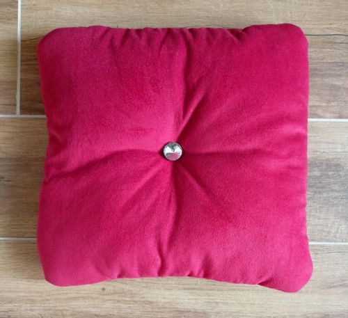 Poduszka dekoracyjna ozdobna welur jasiek beż ecru na Arena.pl