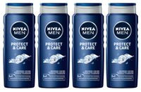 NIVEA MEN Protect& Care żel pod prysznic pielęgnujący dla mężczyzn 500ml x4
