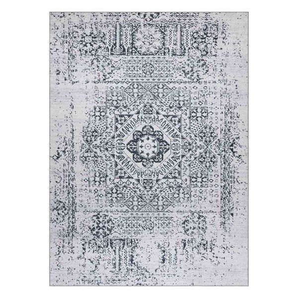 RUG/LU/ARLEN/ROSETTE/WHITE+BLACK/120x170 zdjęcie 1