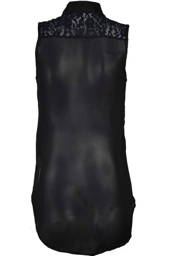 Bluzka, koronka, szyfon, czarna - 34 / XS na Arena.pl