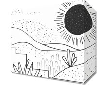 Obraz 20x20cm Linearny Pejzaż