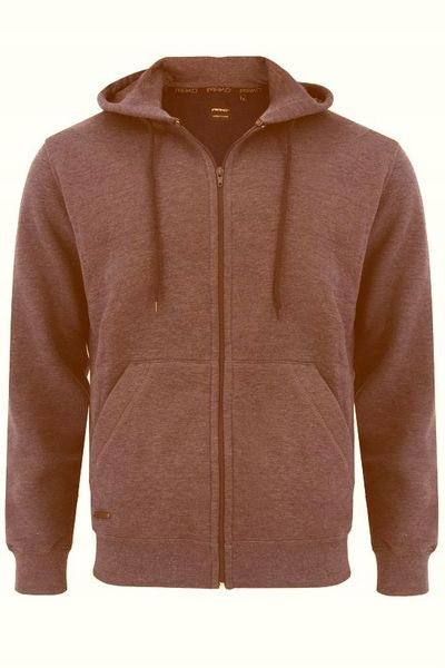 Bluza męska z kapturem brązowa melanż Ludwik Rozmiar - XL zdjęcie 1