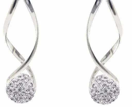 KOMPLET SREBRNY BIŻUTERII 925 DAMSKI Z CYRKONIAMI SWAROVSKI + GRAWER GRATIS zdjęcie 5