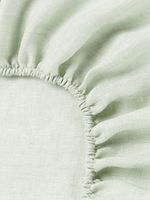 Prześcieradło z lnu z gumką na łóżko kontynentalne Linna 100% len 90 X 200