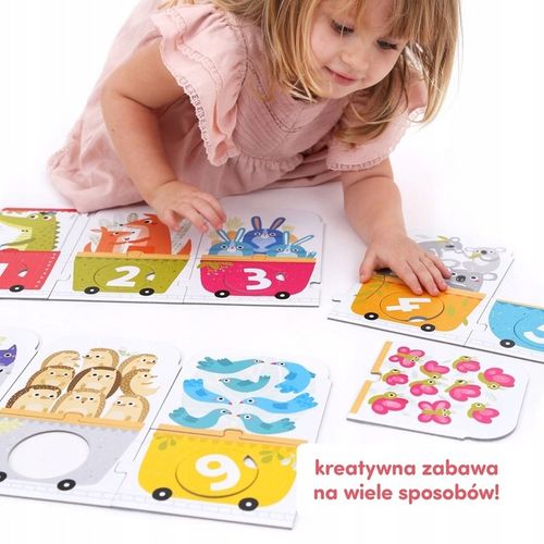 nauka liczenia Puzzle z dziurką CzuCzu Pociąg do liczenia 30 el. na Arena.pl