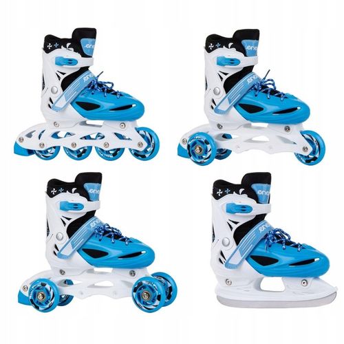 REGULOWANE ŁYŻWOROLKI WROTKI ŁYŻWY DLA DZIECI 4W1 ENERO 30-33 NIEBIESKIE na Arena.pl