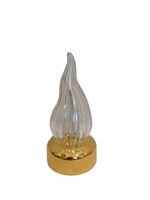 Świeca LED złota Z Ruchomym Płomieniem Lampa Dekoracyjna SUBITO 15 cm wys