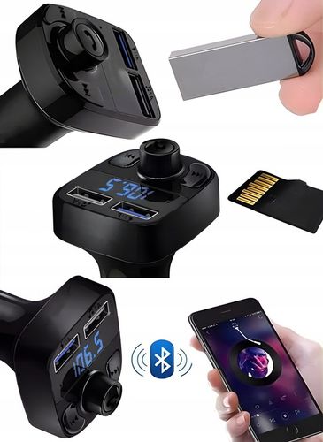 TRANSMITER BLUETOOTH FM MP3 ŁADOWARKA ODTWARZACZ TRANSMITER BT AUDIO na Arena.pl