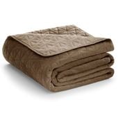 Narzuta na łóżko LAILA Velvetowa 170x210 cappuccino AmeliaHome