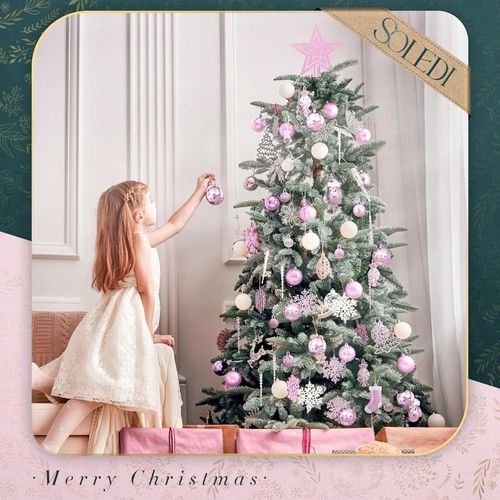 Zestaw bombek choinkowych SOLEDI Zestaw 128 wiszących ozdób choinkowych na Arena.pl