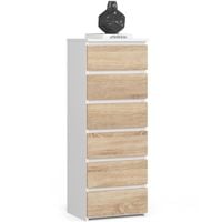 KOMODA CL6 PK BIAŁA / DĄB SONOMA