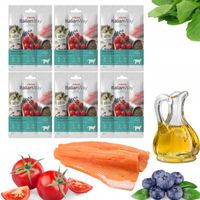 ITALIAN WAY Przysmak Kota Kabanoski dla kotów z pstrągiem i borówkami 6x15g