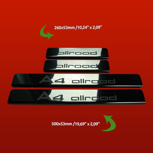 Listwa progowa AUDI A4 B8 ALLROAD A4 Stal nierdzewna 304 połysk 4szt na Arena.pl