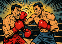 Opłatek na tort Boks Bokser Bokserzy Walka Ring A4