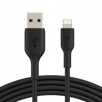 Kabel Przewód Belkin Braided USB-A - Lightning 1 metr Czarny