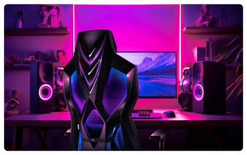 STYLOWY Fotel Gamingowy HUZARO Combat 6.2 Black z Oświetleniem RGB LED na Arena.pl