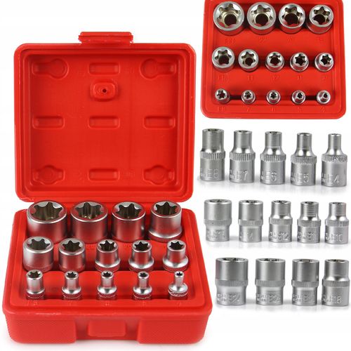 KLUCZE NASADKI TORX E4-E24 3/8' 1/2' KPL 14 EL na Arena.pl