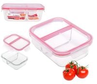 Pojemnik szklany lunch box żaroodporny prostokątny dwukomorowy 950 ml